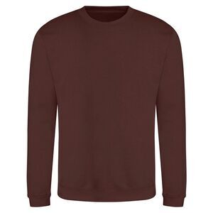 AWDis Just Hoods AWDis Unisex Crew Neck Plain Sweatshirt (280 GSM) / Chocolate F